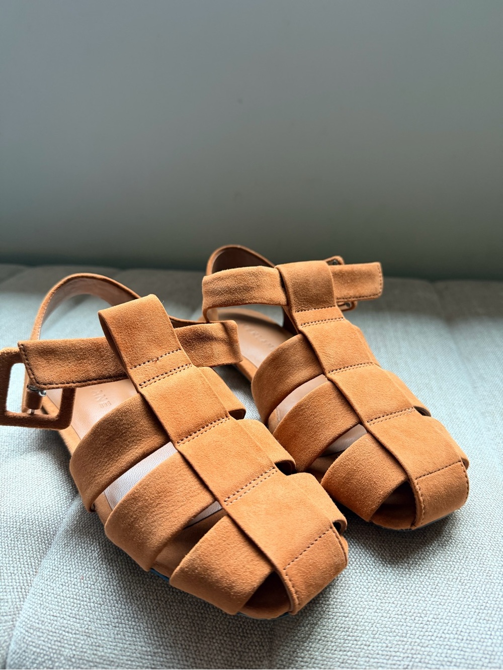 **New** Everlane Tan Suede Strappy Sandals